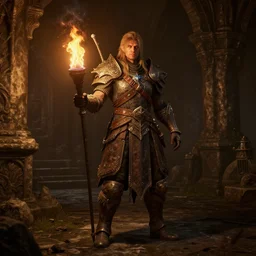 delicious torch lit dungeon unreal engine hyperreallistic render 8k character concept art masterpiece screenshot from the video game the Elder Scrolls V: Skyrim