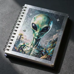 alien aluminum notebook