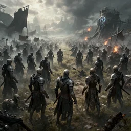 battlefield full of souls, fantasy,