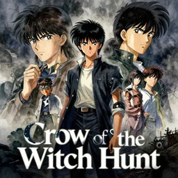 book cover for the novel 'Crow of the Witch Hunt', watercolor, dramatic lighting, cinematic, establishing shot, extremely high detail, foto realistic, cinematic lighting, digital art, vector, by Yoshitaka Amano, Ruan Jia, Kentaro Miura, Artgerm, post processed, concept art, artstation, matte painting, style by eddie mendoza, raphael lacoste, alex ross