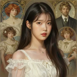 IU, Korean Idol, Korean Artist, highly detailed, digital painting, artstation, concept art, smooth, sharp focus, illustration, ArtStation, art by artgerm and greg rutkowski and alphonse mucha and J. C. Leyendecker and Edmund Blair Leighton