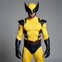 karl urban wears classic yellow leotard wolverine costume