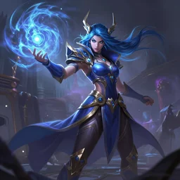 orianna league of legends wild rift hero champions arcane magic digital painting bioluminance alena aenami artworks in 4 k design by lois van baarle by sung choi by john kirby artgerm style pascal blanche and magali villeneuve mage fighter assassin