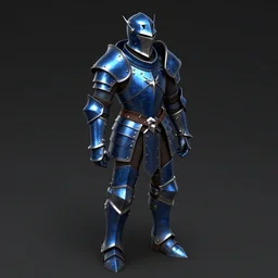 blue steel-plate body armor, artstation, rpg, digital art, isometric, dark background, dark souls, runescape, skyrim, final-fantasy, Diablo-3