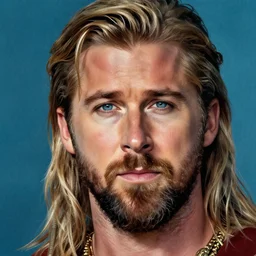 detailed close up portrait of Ryan Gosling as Poseidon, the god of the sea, matte painting