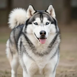 a very fat husky