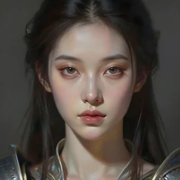 closeup facial portrait of a young beautiful woman alien in ethereal armor, olive skin, digital painting concept art, by valerian city of a thousand planets, by ruan jin, by mandy jurgens, by artgerm, william - adolphe bouguerea