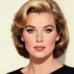 portrait of grace kelly, sharp focus, illustration, art by artgerm and greg rutkowski