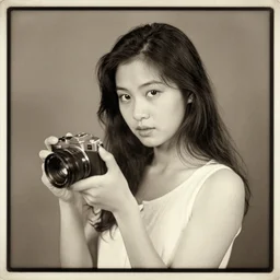 old photography of beautiful girl