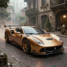 a steampunk!!!! ferrari!