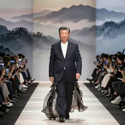 xi jinping at fashion catwalk