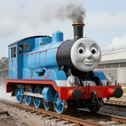 Thomas the tank engine as Heavy Gustav railgun