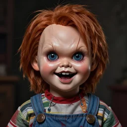 gothic screaming chucky doll portrait by william - adolphe bouguerea, highly detailded