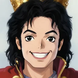 centered!! macro head portrait of medieval smiling smile smile king michael jackson, artstation, detailed cartoon, elegant, digital painting, concept art, smooth, sharp focus, illustration, ghibli, makoto shinkai, don bluth, fujita goro, jean giraud, akihiko yoshida, tom whalen 8 k