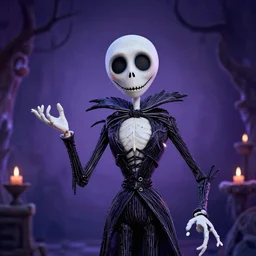 skeletor in tim burton ’ s nightmare before christmas, stop motion animation