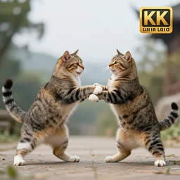 Shaolin cats fighting, 4k