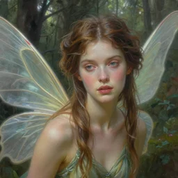 beautiful face forest fairy by artgerm in a scenic woods, with graceful wings muted colors, sharp focus, high fantasy art, fairy aesthetics, intricate, elegant, highly detailed, hyperrealistic painting, artstation, concept art, v painterly, dreamy, soft illumination, hasselbrad photography, illustration, art by scot howden