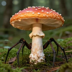 big mushroom with spider legs 4 k