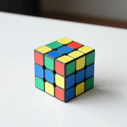 rubics cube on white table