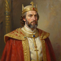 detailed oil painting of elim garak dressed in royal garb