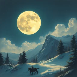 the moon. highly detailed, digital painting, watercolor, soviet realism, engraving, artstation, concept art, smooth, sharp focus, vivid grunge, manga, illustration, unreal engine 5, 8 k, art by bilibin and kilian eng and kuvshinov and malevich and mucha