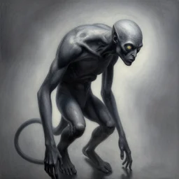 the creature at the end of the universe, painted by zdzislaw beksinski and artgerm and greg rutkowski and alphonse mucha