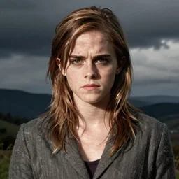 emma watson looking pissed off at the viewer.