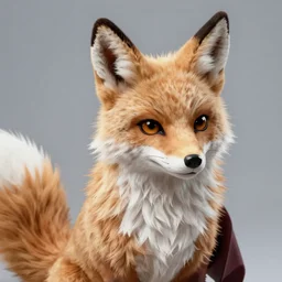 a furry tan fox fursona, persona 5 style