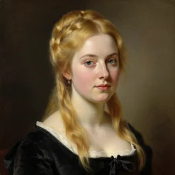 jane austen blondie, painting by rossetti bouguereau, detailed art, artstation