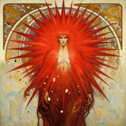 symmetry! portrait of nosferatu, red spike aura in motion, floating pieces, painted art by tsuyoshi nagano, greg rutkowski, artgerm, alphonse mucha, spike painting
