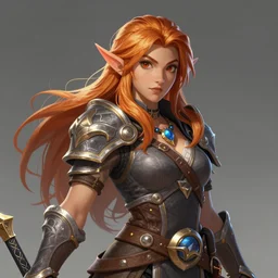 a detailed and very colorful portrait of a female dwarf fighter with flowing hair, pathfinder portrait, dndart, fantasy portrait, 4 k, hires, art by artgerm, jack davis and lucian freud and bill ward