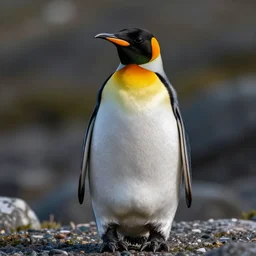 a dlsr canon shot of a cute multi - colored furry penguin with rainbow fur full body, centralized, colored fur, vibrant colors, hdr, photorealistic, ultrareal, zeiss lens, depth of field