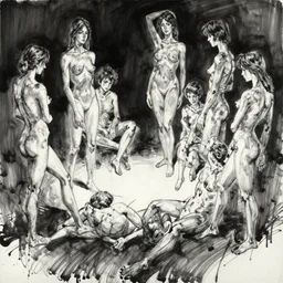 highly detailed oil painting of bodies, ink splash, sharp focus, dramatic, dynamic lighting, elegant, open space, harmony, dark, masterpiece, negative, by jenny saville, by lucian freud, by riccardo federici, by james jean, by craig mullins, by jeremy mann, by makoto shinkai, by krenz cushart, by greg rutkowski, by huang guangjian, by gil elvgren, illustration, ink draw, pen