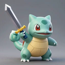 Bulbassaur with a sword, render, unreal, 8k, highly detailed, octane