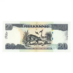 a design of a Selknam money bill with the numeral value of 20, engraving and decoration with aboriginal design and illustrations of Patagonian animals and vegetation by gustav dure, Joe Fenton Junji Ito , Elegant clean design, with well-defined edges and lines, clear figures, ink, sharp contrast, 2400 dpi