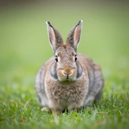 a rabbit in a meadow, bokeh, shallow depth of field, blur, out - of - focus background
