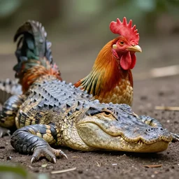alligator-chicken hybrid, photography, bokeh, 4k