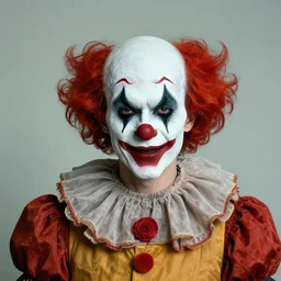portrait of a demonic clown by peter mohrbacher. photographic, photography. trending on artstation