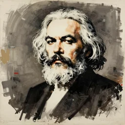 karl marx by basquiat