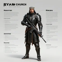 ryan church character reference sheet middle eastern warrior black armor black rifle ( ( ( ( ( ( ( storm trooper ) ) ) ) ) ) ) concept art