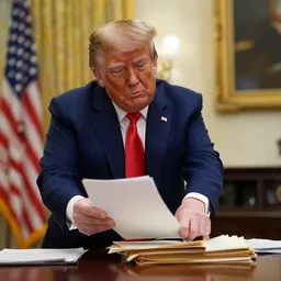 a photo of donald trump getting caught in the act of stealing documents