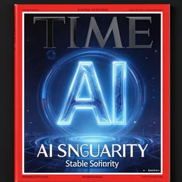 TIME magazine cover, the coming AI singularity, from Stable Diffusion to Eternity, 4k, 8k, CG Society