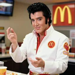 elvis as a mcdonald's employee