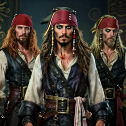 pirates, highly detailed, unreal engine 5, professional portrait photography, candid photography, by greg rutkowski and alphonse mucha and loish and wlop