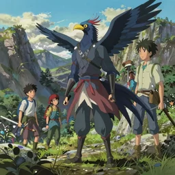 an avian warrior in a mountain pass, stunning art by charlie bowater, ross tran, artgerm, and makoto shinkai, detailed, dramatic lighting