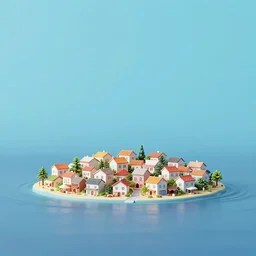 tiny village at the bottom of the ocean
