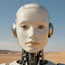 robot, face, portrait close - up, detailed, full body, in the desert | coherence | art by jean giraud and harold foster