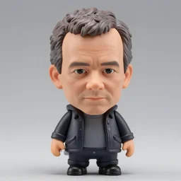 bill murray, a nendoroid of bill murray, realistic face, detailed, product photography, colored gels