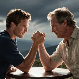 Neil Breen arm wresting Tommy Wiseau