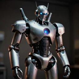 i'm kilroy! kilroy! kilroy! kilroy!,, cybertronic robot, cinematic, volumetric lighting, f 8 apeture, eastman 5 3 8 4 film,